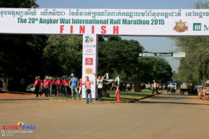 Checking the finish line a day before the scheduled run.